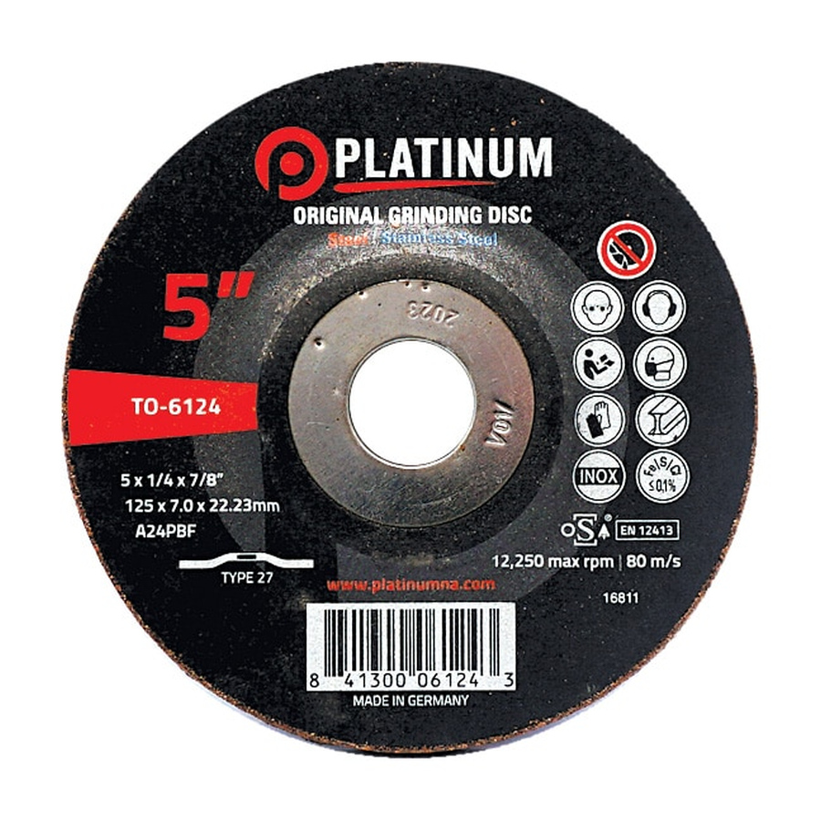 Platinum grinding discs